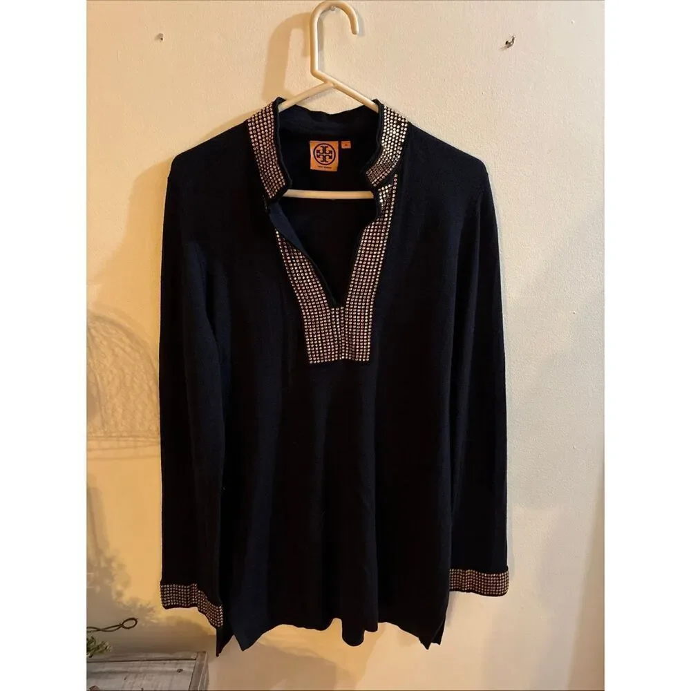 Tory Burch Wool Rhinestone Sweater